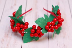 Обруч ободок червона калина - Опис