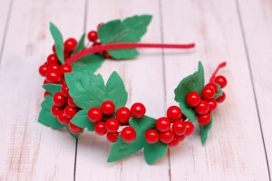 Обруч ободок червона калина - Опис