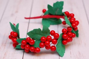 Обруч ободок червона калина - Опис