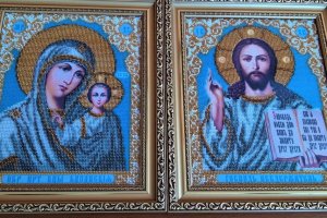 ИКОНА "ПОДВЕНЕЧНОЕ ПАРА! ВЫШИТАЯ БИСЕРОМ, РУЧНАЯ РАБОТА-4 - Описание