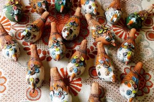 свистулька з гончарної глини зозуля