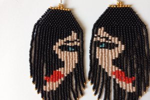 Серьги зеркальные, бохо - Описание