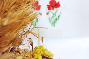 Работа Длинные серьги в стиле бохо,  мак