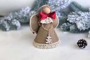 Ялинкові прикраси ручної роботи в еко стилі - Опис