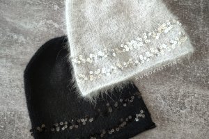 Шапка біні з пайетками - Опис