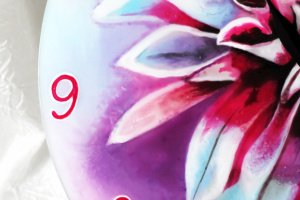 Витражная настенные часы Георгина - Описание