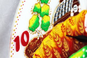 Вітражний настінний годинник Жнива - Опис