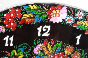 Витражная настенные часы Калина - Описание