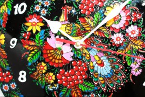 Витражная настенные часы Калина - Описание