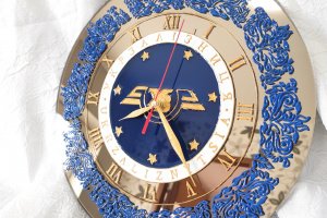 Вітражний гшодинник на дзеркалі Укрзалізниця - Опис