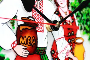 Витражная настенные часы Мед и молоко - Описание