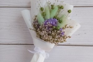 Робота БУКЕТ КОМПЛІМЕНТ, бонбоньєрки із сухоцвітів АРТ. A9001