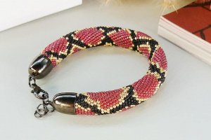 Работа Браслет из самого маленького японского бисера 'Snake red'