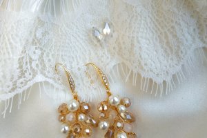 Шикарні сережки на весілля, день народження, новий рік - Опис