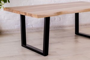 Журнальный столик из древесины ореха с живым краем - Описание