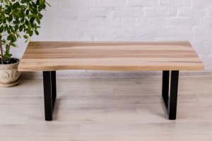 Журнальный столик из древесины ореха с живым краем - Описание