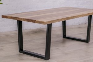 Журнальный столик из древесины ореха с ровным краем - Описание