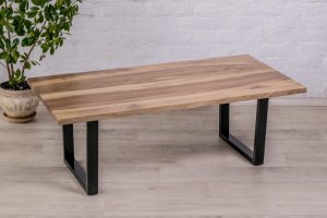Журнальный столик из древесины ореха с ровным краем - Описание