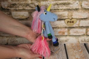 Единорог вязаная крючком мягкая игрушка с крыльями бабочки 1 - Описание