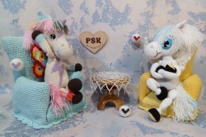 Единорог вязаная крючком мягкая игрушка с крыльями бабочки 7 - Описание