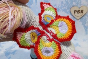 Единорог вязаная крючком мягкая игрушка с крыльями бабочки 7 - Описание