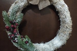 Работа Рождественский венок на дверь