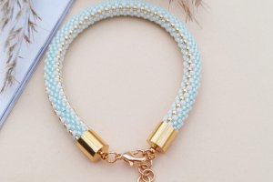 Браслет М'ятний з японського бісеру - Опис