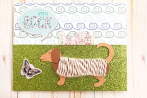 Листівка "You rock" (з використанням пряжі) - Опис