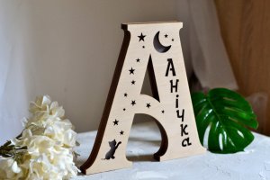Ночник в форме буквы А – Аничка - Описание