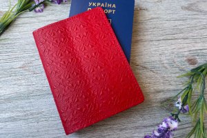 Обложка на паспорт  краснаяя с тиснением Вышиванка сплошная  - ДРУГИЕ РАБОТЫ