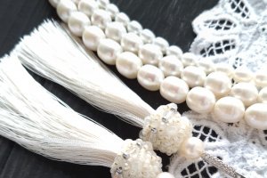 Срібні сережки китиці святкові чи весільні