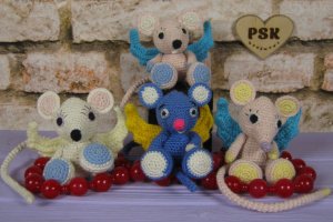 Мышка с крыльями ангела вязанная крючком мягкая игрушка 2 - Описание