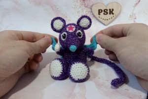 Мишка з крилами ангела в'язана гачком м'яка іграшка 6 - Опис