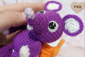 Мышка с крыльями ангела вязанная крючком мягкая игрушка 7 - Описание