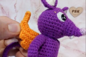 Мышка с крыльями ангела вязанная крючком мягкая игрушка 7 - Описание