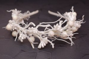 Новорічний обруч обідок білосніжний хуртовина - Опис