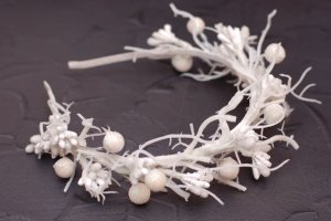 Новорічний обруч обідок білосніжний хуртовина - Опис