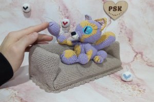 Диван для ляльок, мініатюрна софа, м'які меблі для іграшок - Опис