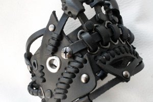 кожаный браслет стимпанк готический стиль - Описание