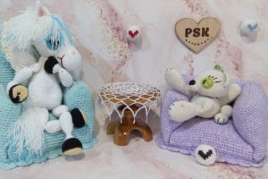 Кот ручной работы, маленькая мягкая кошка вязаная крючком 1 - Описание