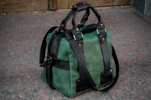 Шкіряний жіночий саквояж, Саквояж для ручної поклажі. - Опис