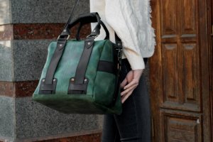 Шкіряний жіночий саквояж, Саквояж для ручної поклажі. - Опис