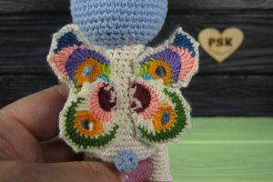 Крылатый мишка вязанная крючком мягкая игрушка медведь PSK 1 - Описание