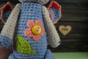 Крылатый мишка вязанная крючком мягкая игрушка медведь PSK 2 - Описание