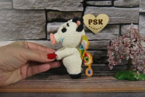 Свинка с крыльями, вязаная крючком мягкая игрушка хрюшка