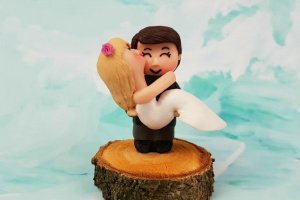 Робота Декор фігурки наречений і наречена весільний торт весілля