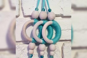 Новогодние украшения колечки бирюза - Описание