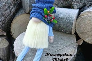 Новогодний гном с декором - Описание