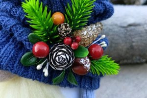 Новогодний гном с декором - Описание