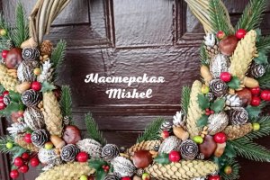 Новорічний вінок. Різдво. - Опис